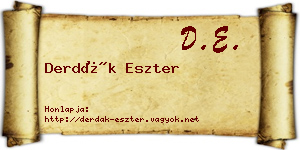 Derdák Eszter névjegykártya