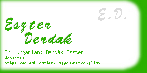 eszter derdak business card