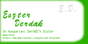 eszter derdak business card
